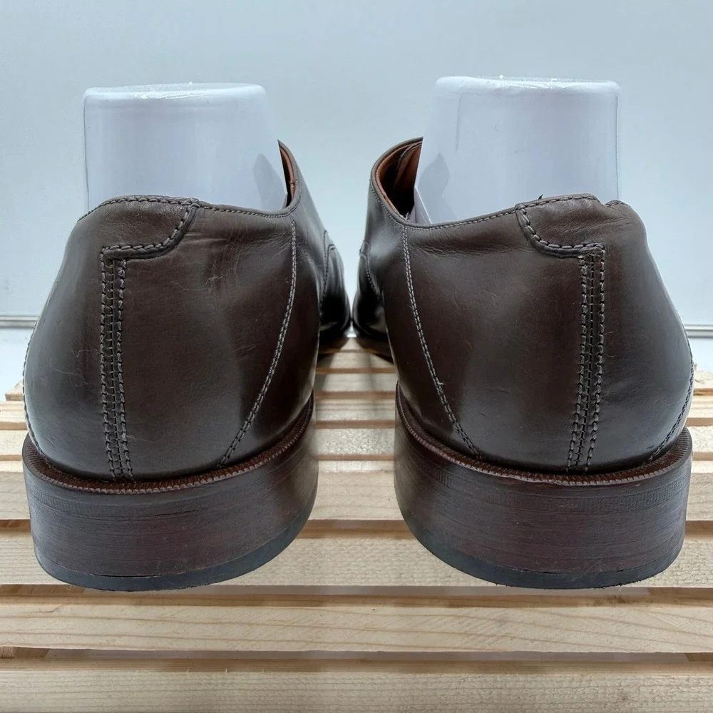 Johnston & Murphy Double Monk Strap Dress Shoes Brown Leather Sheepskin Mens 11M